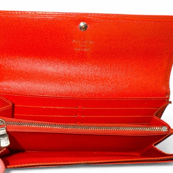 Louis Vuitton Orange Epi Sarah Wallet - Picture 8 of 12